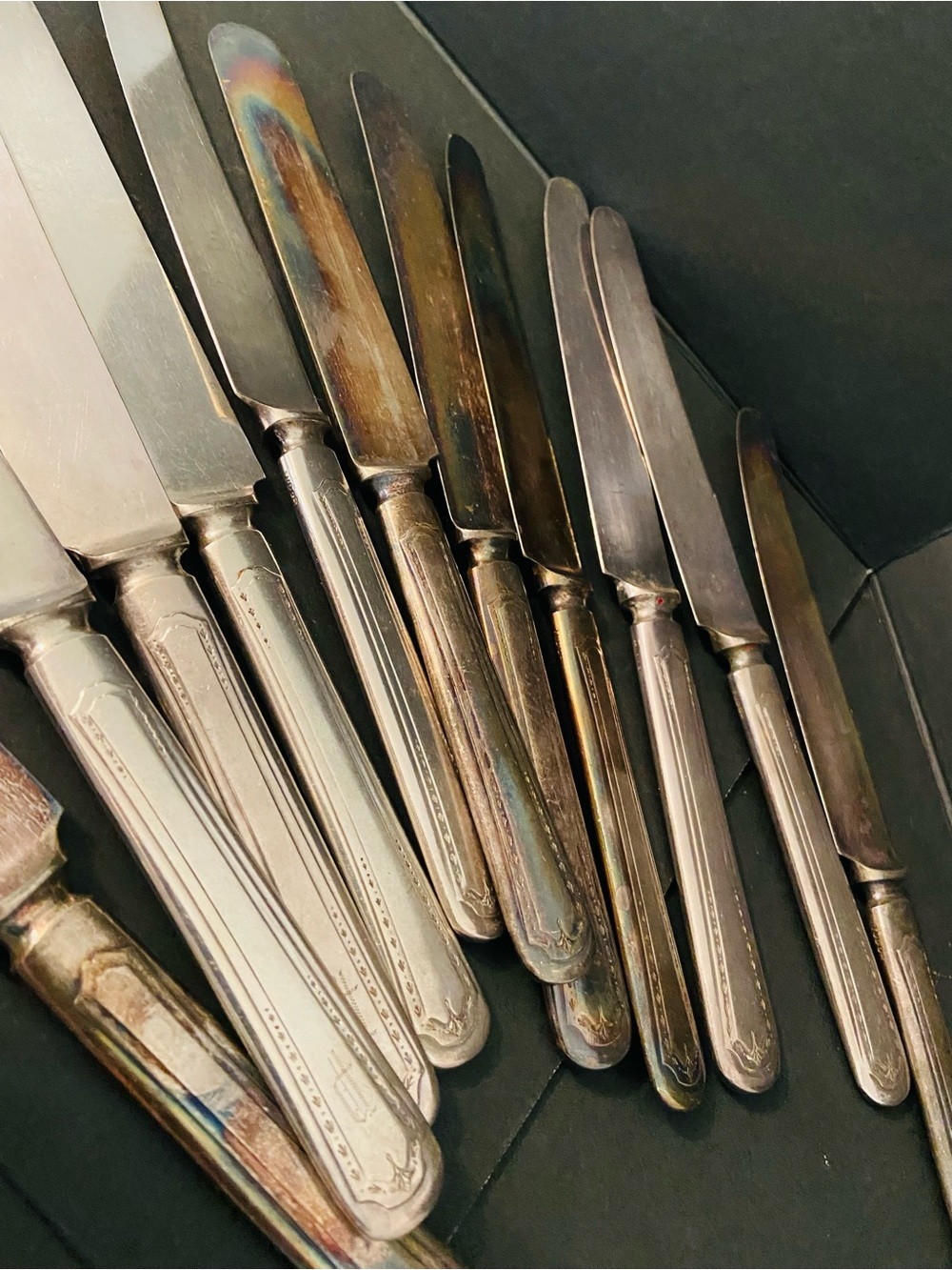 Vintage Art Deco Baronet Tudor Silver plate Butter Spreaders